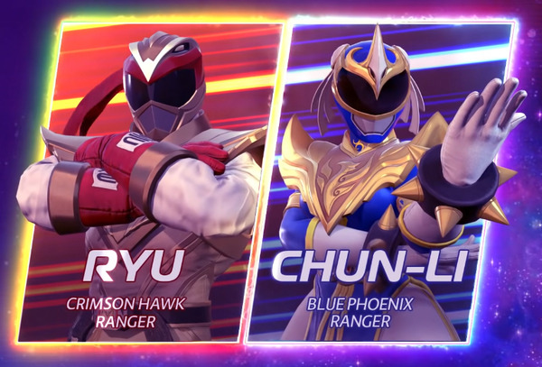 リュウと春麗が「パワーレンジャー」の格闘ゲーム『Power Rangers