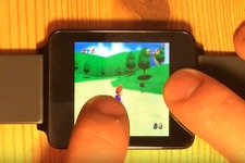 指でほぼ見えない！スマートウォッチ上で動作する『マリオ64』『モンハン』映像 画像