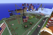 『Minecraft』デンマーク地理庁が国土を再現したワールドで首都爆撃 ― 跡地にはアメリカ国旗 画像