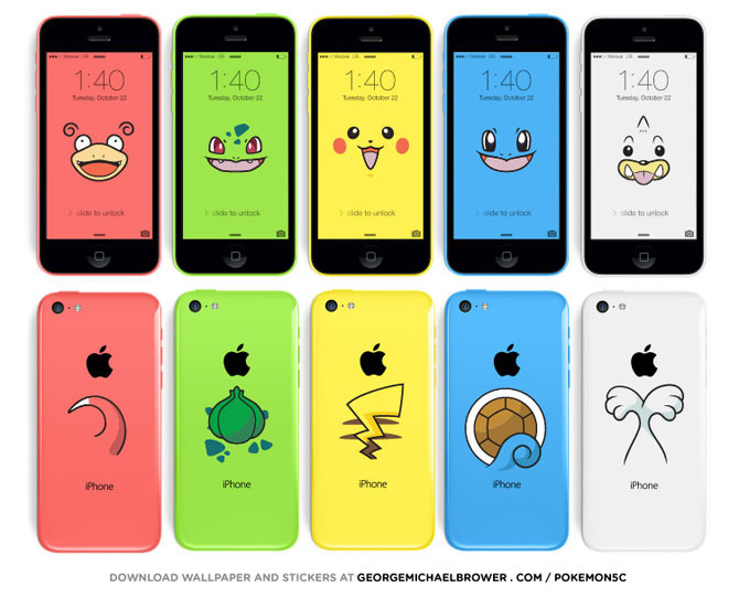 ポケモン 版iphone 5cが登場 カラフルな本体カラーとマッチしたファンアート 1枚目の写真 画像 Game Spark 国内 海外ゲーム情報サイト