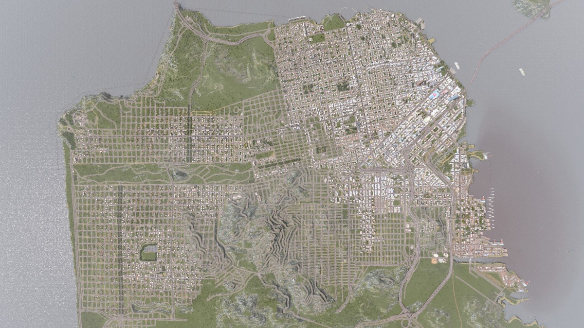 Cities Skylines でサンフランシスコを再現 衛星写真にすら見える脅威のスクリーンショット Game Spark 国内 海外ゲーム情報サイト