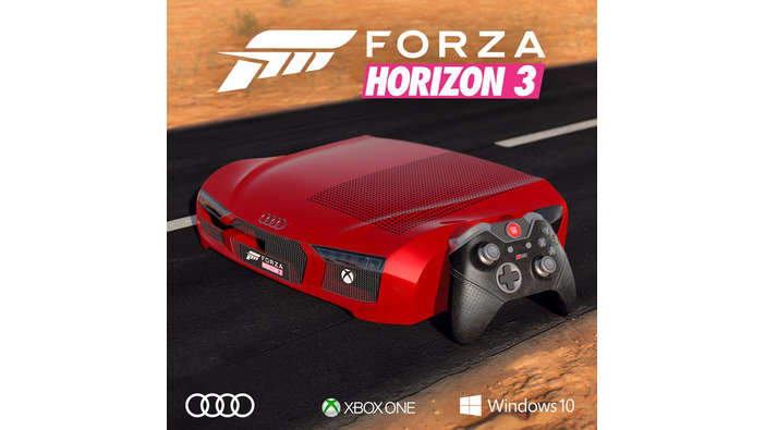 海外限定『Forza Horizon 3』の「アウディR8型Xbox One S」が最早ただのクルマ！？