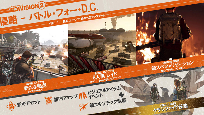 『ディビジョン2』大型アップデート「侵略：バトル フォー D.C.」第一弾「タイダルベイスン」配信開始！