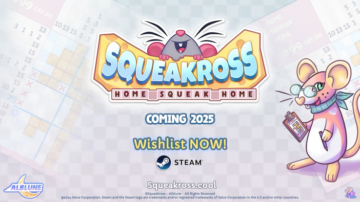 イラストロジックパズル＋部屋構築シム『Squeakross: Home Squeak Home』発表！2025年リリース【Wholesome Direct速報】