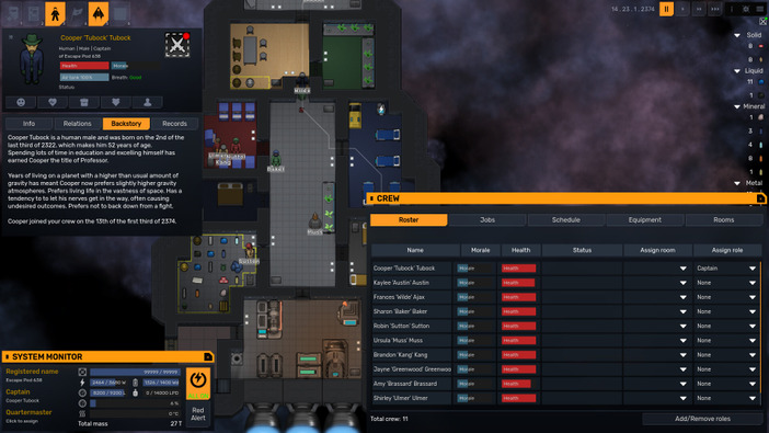 『RimWorld』や『FTL』の影響受けた宇宙船コロニーシム『SpaceSlog』発表！