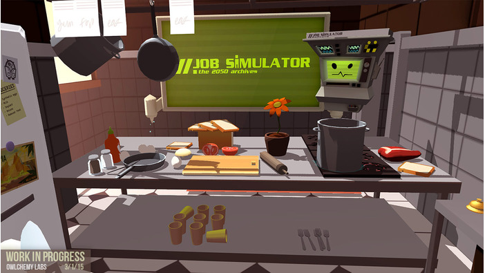 初のSteamVR向けタイトル『Job Simulator』発表、バーチャルリアリティでお仕事体験