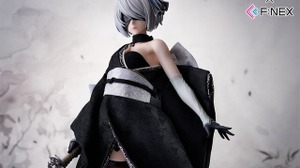 お値段約20万円の美しさ…！「ニーアオートマタ」より「2B」が“日本人形”でフィギュア化ー元衣装オマージュの着物を大胆に着崩す 画像