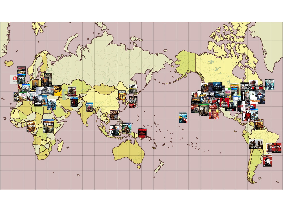 特集 さぁ出かけよう 世界地図で見るオープンワールドゲーム早見表 4ページ目 Game Spark 国内 海外ゲーム情報サイト