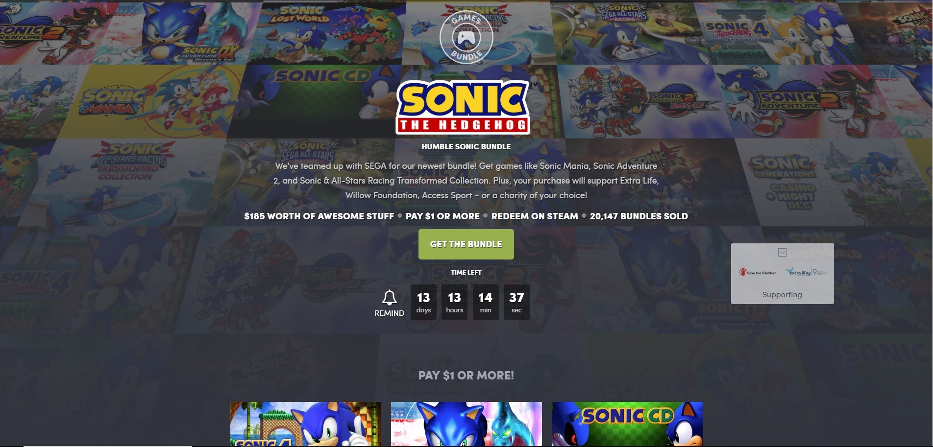 ソニック シリーズを収録した Humble Sonic Bundle 販売開始 現在は国内からも購入可能 Game Spark 国内 海外ゲーム情報サイト