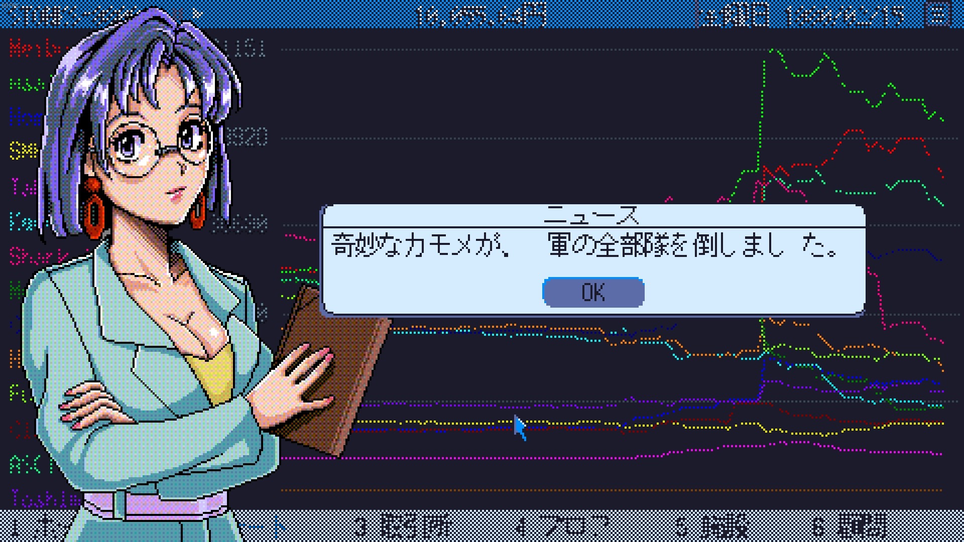 『STONKS-9800: Stock Market Simulator』は株価の変動で一喜一憂 