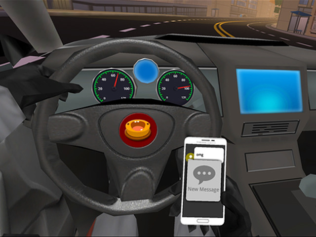 スマホを見ながら車を運転する『SMS Racing』がGear VR向けに再開発