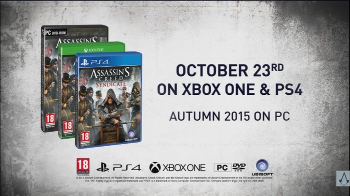 『Assassin's Creed: Syndicate』がPC/PS4/Xbox One向けに発表―海外で10月23日発売！