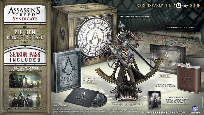 『Assassin's Creed Syndicate』4種類の海外向け限定版パッケージが公式サイトに掲載、カバーアートも