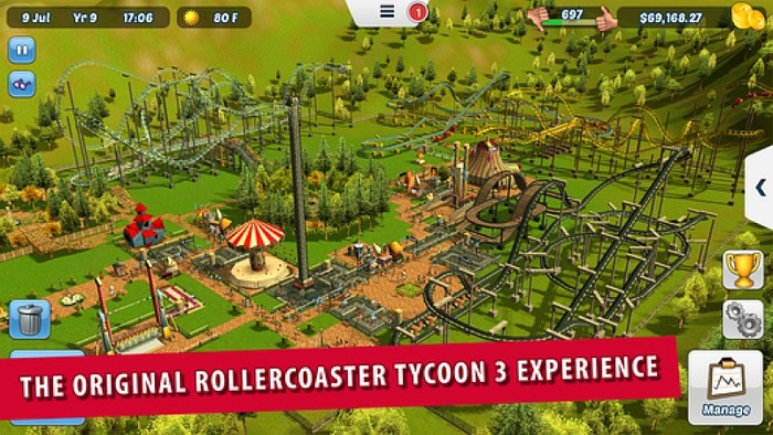 手の中に遊園地を！『RollerCoaster Tycoon 3』PC移植版がiOSに登場