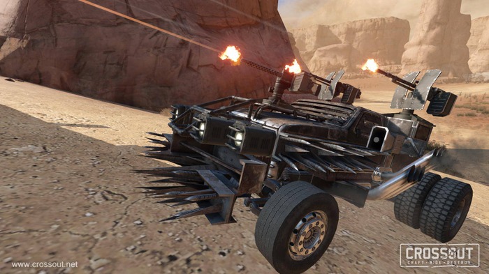 カーコンバットMMO『Crossout』バトルテストに参加ー終末感バリバリの戦闘と改造！