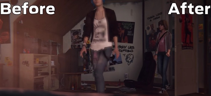 青春ADV『Life is Strange』超軽量化プレイ映像！低画質過ぎて「落書き」消滅