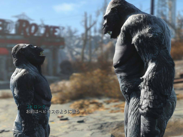 PC版『Fallout 4』に絵面がシュールすぎる「ゴリラアーマー」Mod登場！