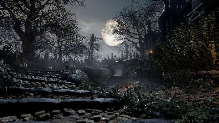 EA DICEアーティスト『Bloodborne』月に照らされる「狩人の夢」をUE4で再現