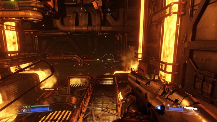 本作ではシリーズお馴染み“DOOM Guy”の顔はありません、カットシーンでも『DOOM 3』のように素顔はないので残念