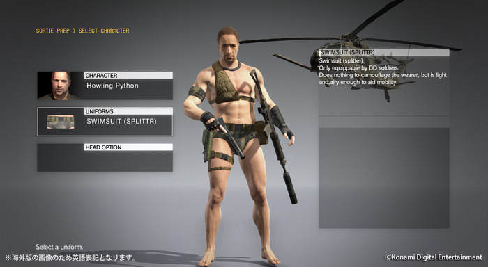 『METAL GEAR SOLID V: THE PHANTOM PAIN』アップデートでFOBスタッフ「水着」が登場