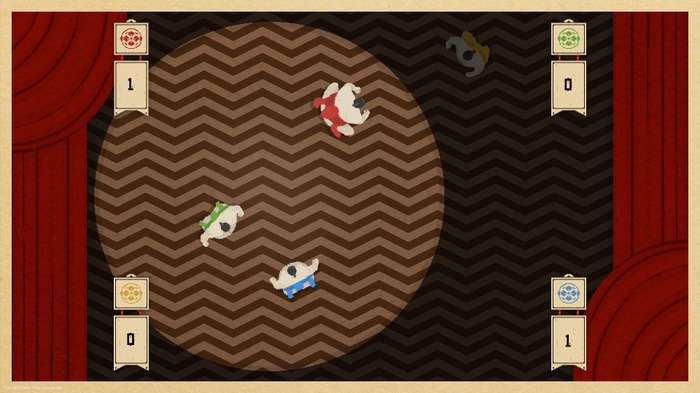 4人で押し出し相撲バトル！『Circle of Sumo』アルファデモ配信中