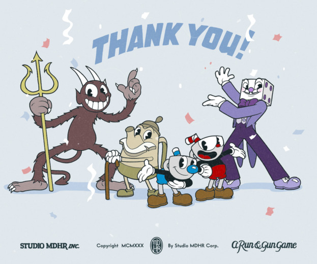 ハイクオリティー横スクACT『Cuphead』売上本数100万本突破、記念イラストも【UPDATE】