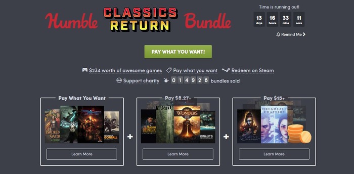 名クラシックタイトルの続編が多数収録された「Humble Classics Return Bundle」開始！