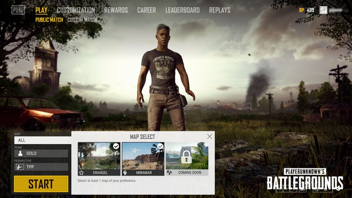 『PUBG』ついにマップ選択機能が搭載へ！開発中のUIが発表に