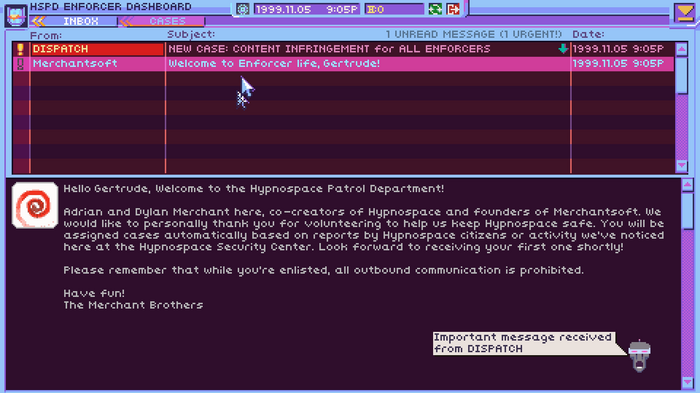 90年代インターネットシム『Hypnospace Outlaw』発表！ オンライン世界の秩序を維持せよ