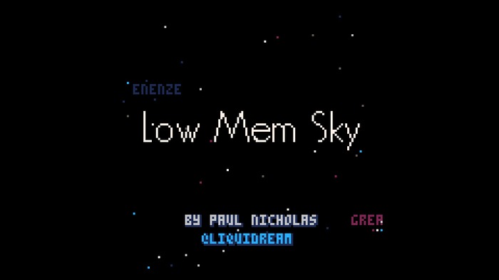 『No Man's Sky』のレトロ風ファンゲーム『Low Mem Sky』配信開始―壮大宇宙が8bit風に？