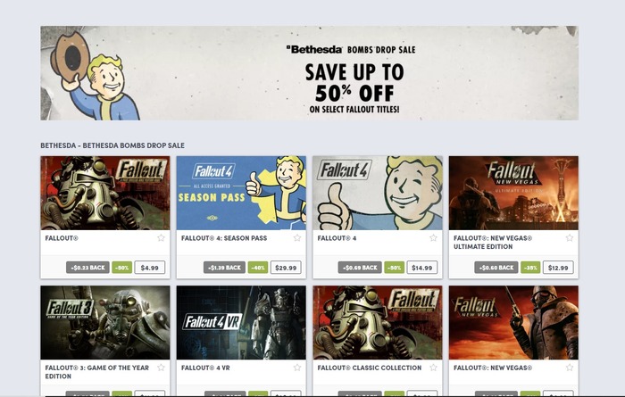 Humble Storeにて『Fallout』シリーズが最大50%オフ―『Fallout 76』の予習もバッチリ？