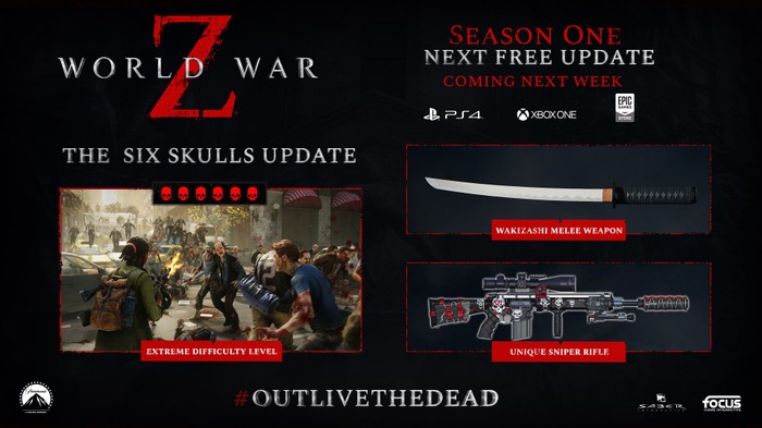 『World War Z』に新難易度、新武器を追加する「Six Skulls Update」が海外PS4/XB1向けに配信開始！PCも間もなく