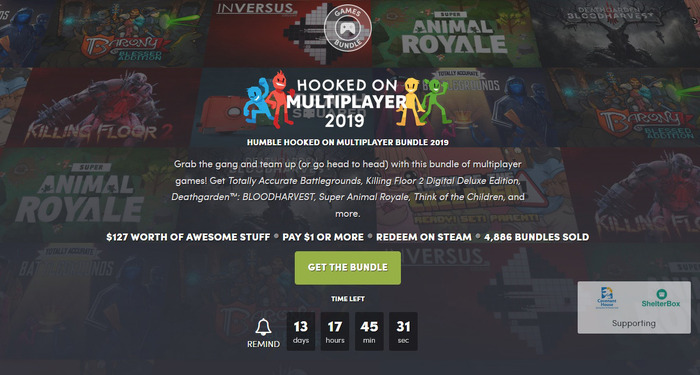 『Deathgarden』などのマルチプレイヤー作品収録「Humble Hooked on Multiplayer Bundle 2019」開催！