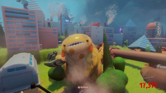 PS4『Dreams』に愛くるしい怪獣ACT「Ruckus: Just another natural disaster」が登場、破壊とギャップに癒やされる…