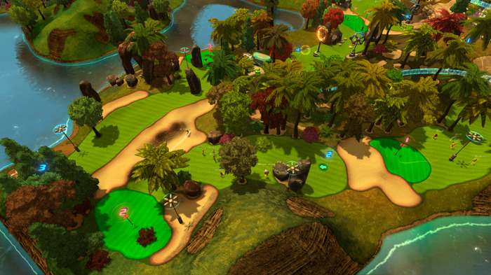 ゴルフ場経営とタワーディフェンスを融合した『GolfTopia』発表！ 未来的なコースを作ろう