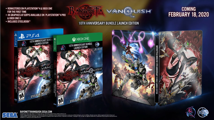 PS4/Xbox One版『BAYONETTA』『VANQUISH』が海外向けに正式発表！ 10周年記念バンドルとして2020年発売