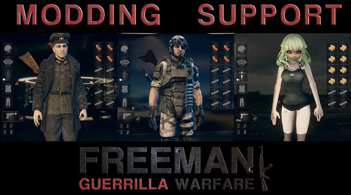 現代戦FPS+RTS『Freeman: Guerrilla Warfare』が正式にMod対応、アニメ風美少女が戦場を駆け回るトレイラーも