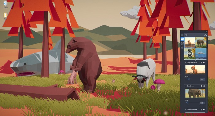 あなたのPCが野生の王国に！ 動く動物の壁紙制作ソフト『Ultimate Low Poly Pet』早期アクセス開始