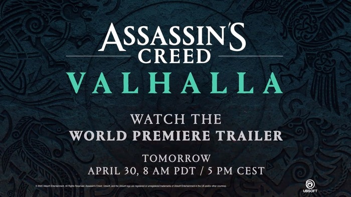 シリーズ最新作『Assassin's Creed Valhalla』発表！トレイラーを5月1日午前0時に世界初公開