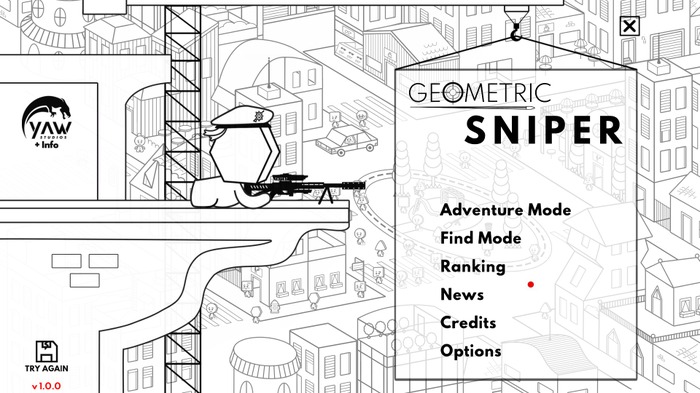 シンプル狙撃ゲーム『Geometric Sniper』でそのキレイな顔をフッ飛ばしてやる！！【爆速プレイレポ】