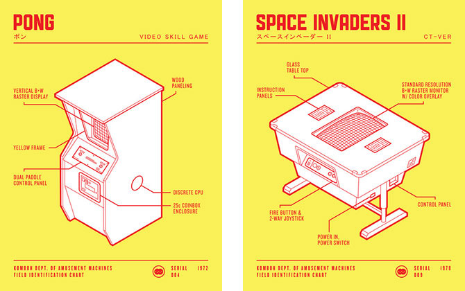 歴代のアーケードゲーム筐体を説明書風にデザインしたファンアートが登場