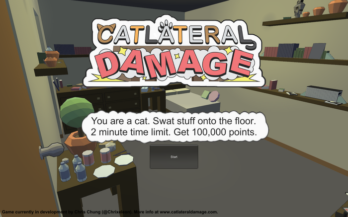 必殺パンチで部屋を荒らすイタズラ猫シミュレーター『Catlateral Damage』のアルファビルド最新版が公開