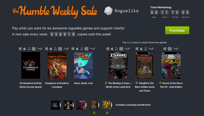 名作ローグライクが大集合！『The Binding of Isaac』などを含めたHumble Weekly Saleが開始