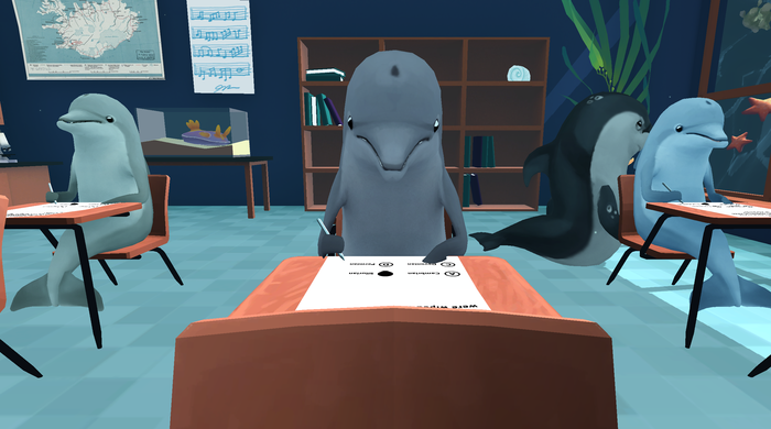 イルカの学校でカンニング！ 異色のOculus Rift対応ゲーム『Classroom Aquatic』がKickstarterで資金調達中