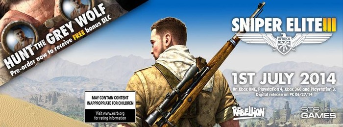 スナイパー特化型TPSシリーズ最新作『Sniper Elite 3』の海外発売日が7月1日に決定