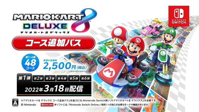 『マリオカート８ デラックス』有料DLC「コース追加パス」発表！歴代48コースがリマスターされて新登場【Nintendo Direct】