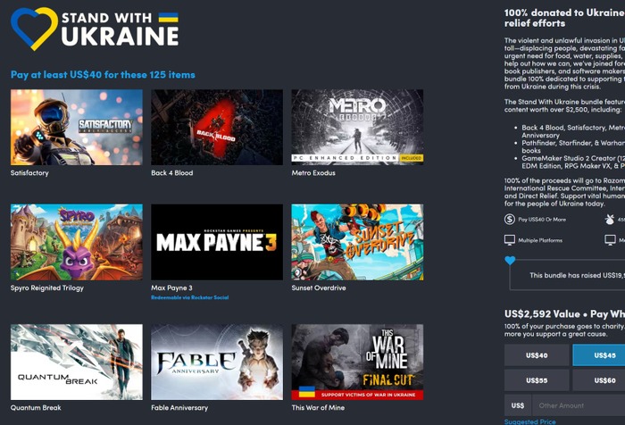 【毎週土曜はTwitter懸賞】『Back 4 Blood』などが収録された「Stand With Ukraine bundle」を1名にプレゼント！