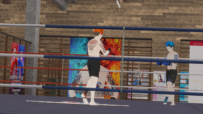 VRCボクシングの練習風景。