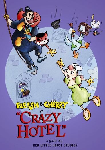 クラシックなカートゥーン風ADV『Fleish & Cherry in Crazy Hotel』がSteam Greenlightにて公開中、無料デモ版も