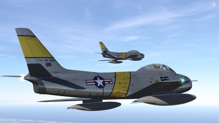 朝鮮戦争などで活躍した戦闘機F-86Fをリアルに再現したフライトシム『DCS: F-86F』が7月リリース予定